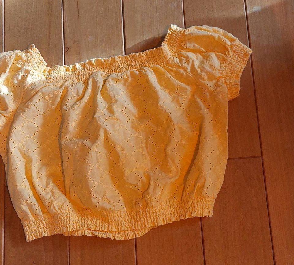 süße Bluse- Größe S/36- gelb- H&M- Oberteil- bauchfrei in Edewecht