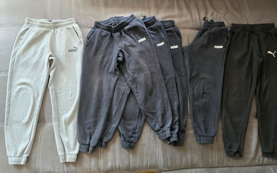 6x Puma Jogginghose/ Sweathose Gr. 164 grau+ schwarz in Bad Mergentheim