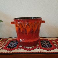 Blumentopf groß rot Planter Vintage Design 70er OP Art Fat Lava Berlin - Spandau Vorschau