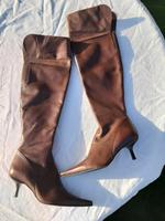 Buffalo Overknee Stiefel Leder braun Gr 40 1x getragen wie neu Saarland - Quierschied Vorschau