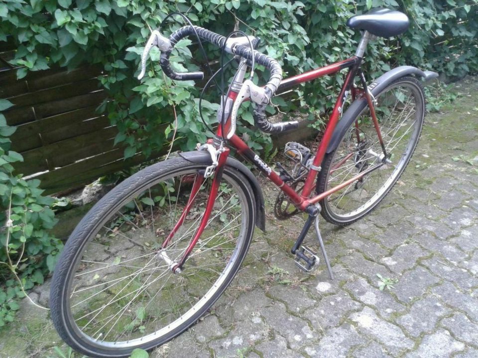 Schickes, rotes classic Rennrad, 28 Zoll, Rahmenhöhe 57cm, Damen in Geschendorf