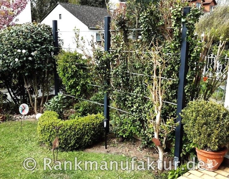 ☘️RANKMANUFAKTUR Design Rankhilfe Rankgerüst Kletterhilfe Rankgitter Spalier Rosenbogen Metall Holz Sichtschutz Garten Terasse Spalierobst Weinrebe Himbeeren Balkon Sichtschutzzaun Hochbeet Pergola ☘️ in Röthenbach