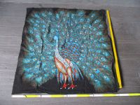 Sri Lanka Batik Pfau 85 x 85cm Baden-Württemberg - Freudenstadt Vorschau