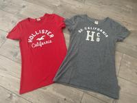 Hollister Oberteil Tshirt T Shirt Damen Gr 38 M rot grau Hessen - Hadamar Vorschau