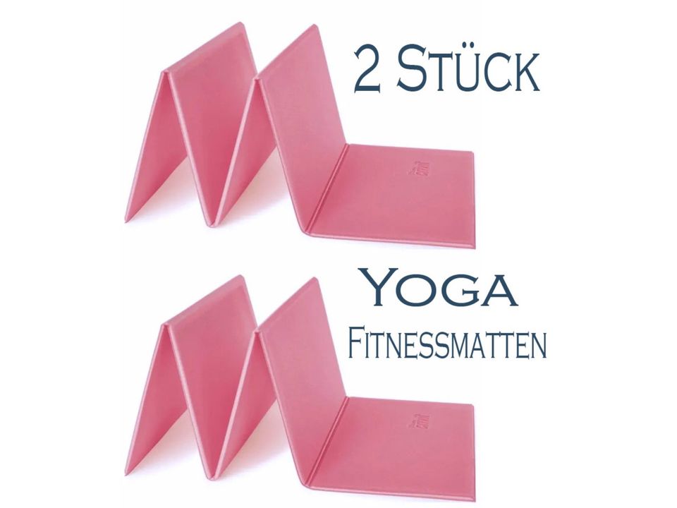 2 Stück faltbare Fitnessmatten Yogamatten Yoga Fitness rosa NEU in Hannover