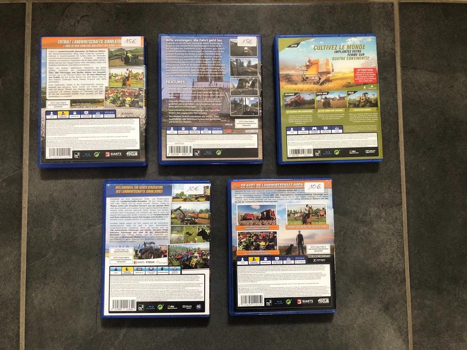 PS4 Spiele, Landwirtschaft/ Farming/ Bus Simulator 15/18/19 in Klüsserath
