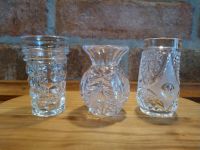 3 kleine Glasvasen, vintage, geschliffen, Bleikristall Vase alt Niedersachsen - Edemissen Vorschau