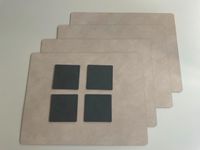 LindDNA - 4 x Tischset Square Double L + Glass Mats - Nupo Stuttgart - Vaihingen Vorschau