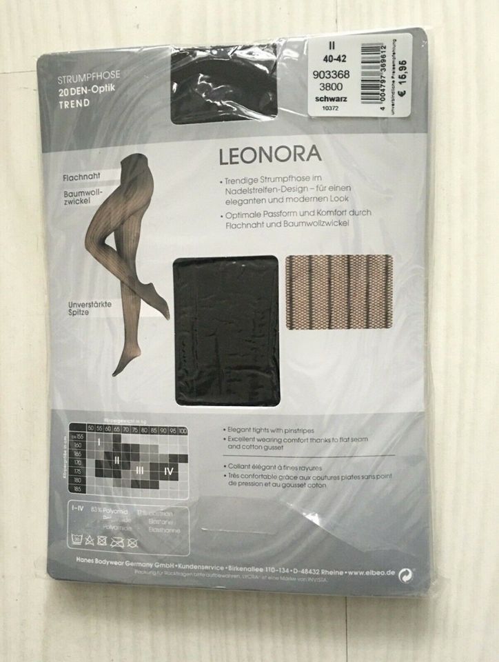 Elbeo Leonora 20 DEN-Optik Trend II/40-42/schwarz in Rodgau