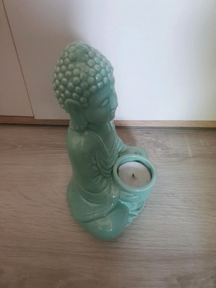 Teelichthalter türkis Buddha, kein Versand möglich in Neubrandenburg