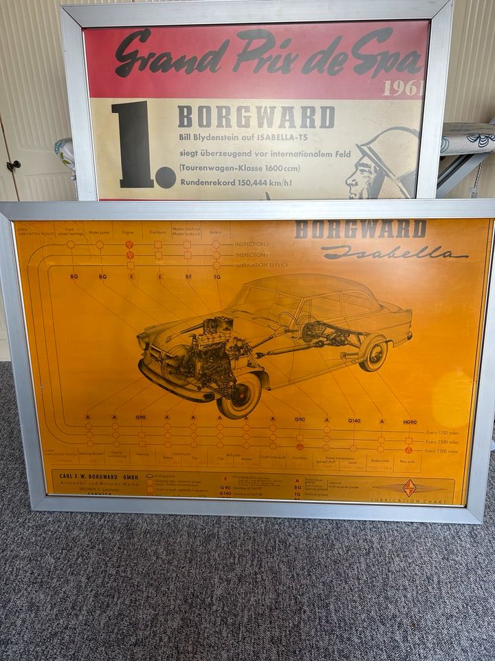 Borgward Isabella,Originale Inspektion Poster,Englisch in Herford