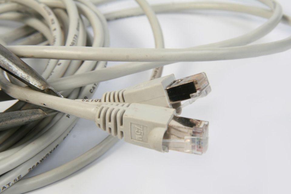 Telefonkabel 7,5m 2x RJ11  Westernstecker Tel Fax Modemkabel 4adr in Berching