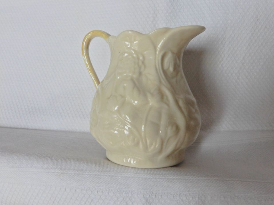 Vintage Belleek Zuckerschale und Milchkännchen in Falkensee