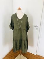Cartoon Kleid Leinen Gr S khaki grün Stufenkleid Tunika Baden-Württemberg - Gerlingen Vorschau