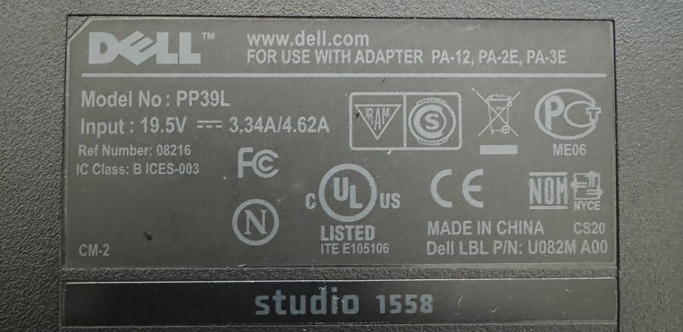 Dell Studio 1558 PP39L Notebook Laptop Computer 15,6" in München