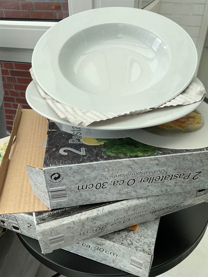 6 Porzellan Pasta Teller 30 cm, neu. in Korschenbroich