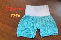 Kurze, luftige Sommerhose in 50/56, handmade, türkis-weiß Sachsen - Beucha Vorschau