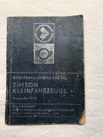 Betriebsanleitung für Simson Kleinfahrzeuge 7.Auflage / Original Thüringen - Eisenach Vorschau