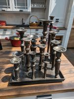 Kerzenhalter Aluminium vintage oxidiert zinnfarbig für 16 Kerzen Bayern - Kulmbach Vorschau