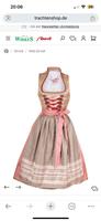 Midi Dirndl in gold, taupe und rosa mit Stehkragen Bayern - Altusried Vorschau