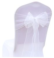 Stuhlschleifen 55x weiß Hochzeit Organza Baden-Württemberg - Kusterdingen Vorschau