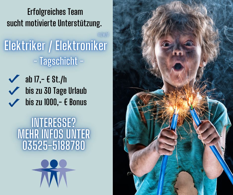 Elektriker / Elektroniker (m/w/d) ✔️ ab 17,- €/h ✔️ Nünchritz ✔️ in Nünchritz