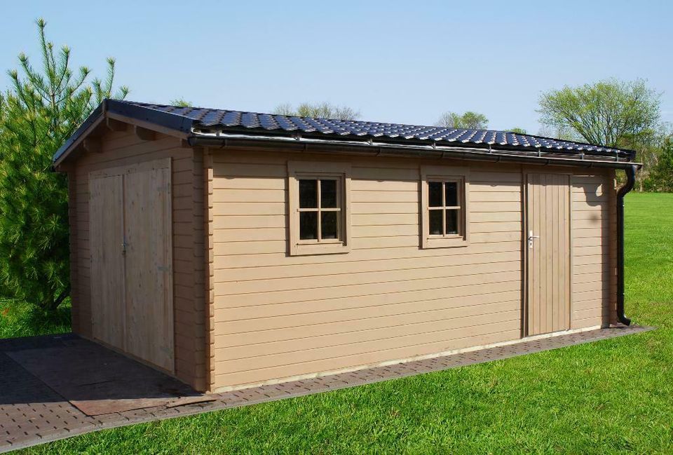 Holzgarage Blockhaus Garage Autogarage Holz 510x330,28mm 2839209 in Versmold