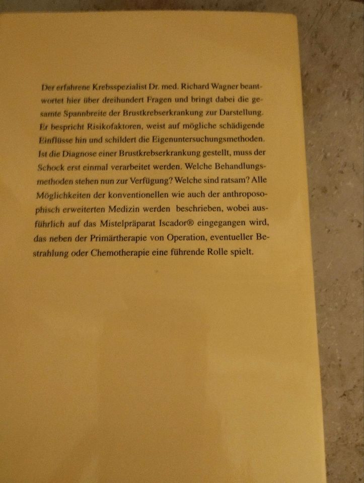 Brustkrebs und iscador aus 1999, Dr. Richard Wagner in Treuchtlingen