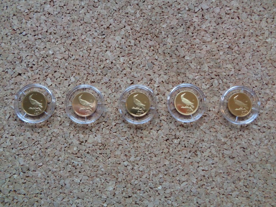 20 Euro Goldmünzen Pirol, Uhu, Wanderfalke, Schwarzspecht in Burg