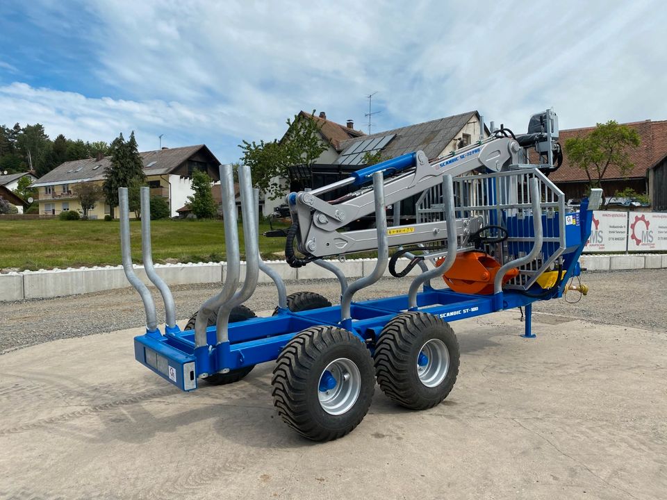 Scandic ST-10D 13t 7,9m Kran 850kg Hubkraft Hochsitz Rückewagen in Tiefenbach Oberpf