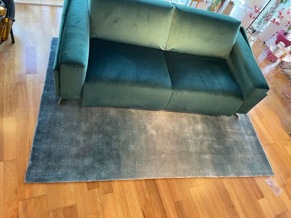Teppich Rouser blau Läufer Fußbodenbelag Wohnzimmer in Worms
