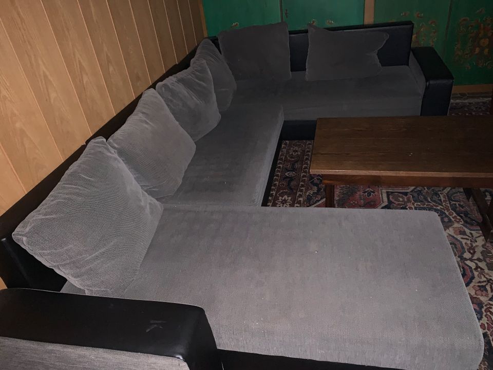 U Förmige Couch in Grau aus Stoff in Essen