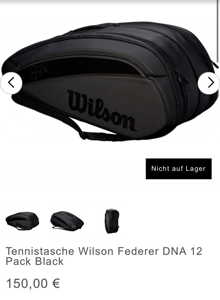 Roger Federer Tennis Set DNA Tasche + 2 Wilson Pro Staff in Hamburg