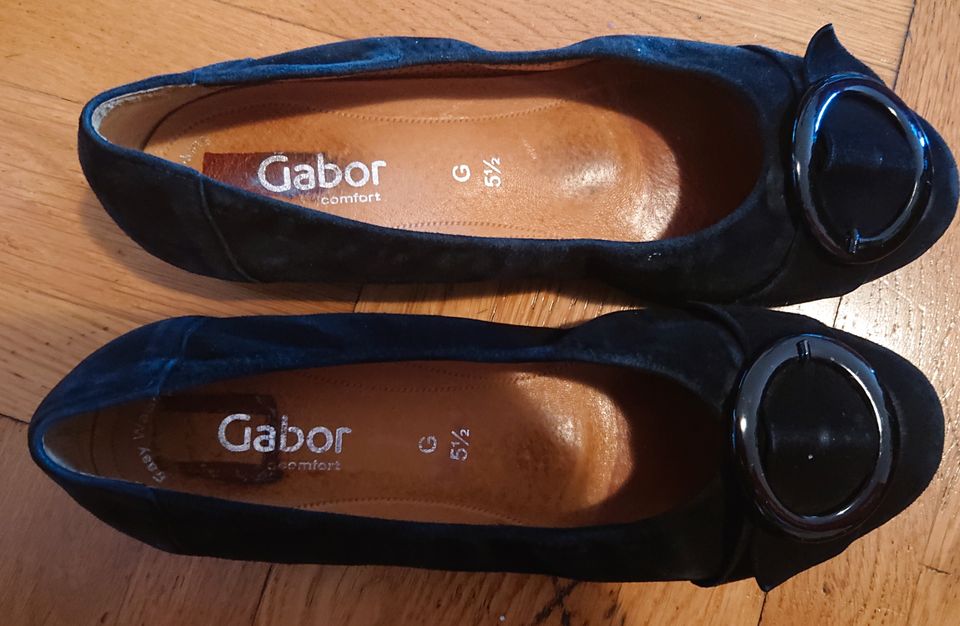 Gabor Schuhe Ballerinas schwarz Gr. 5 1/2 G in Frankfurt am Main