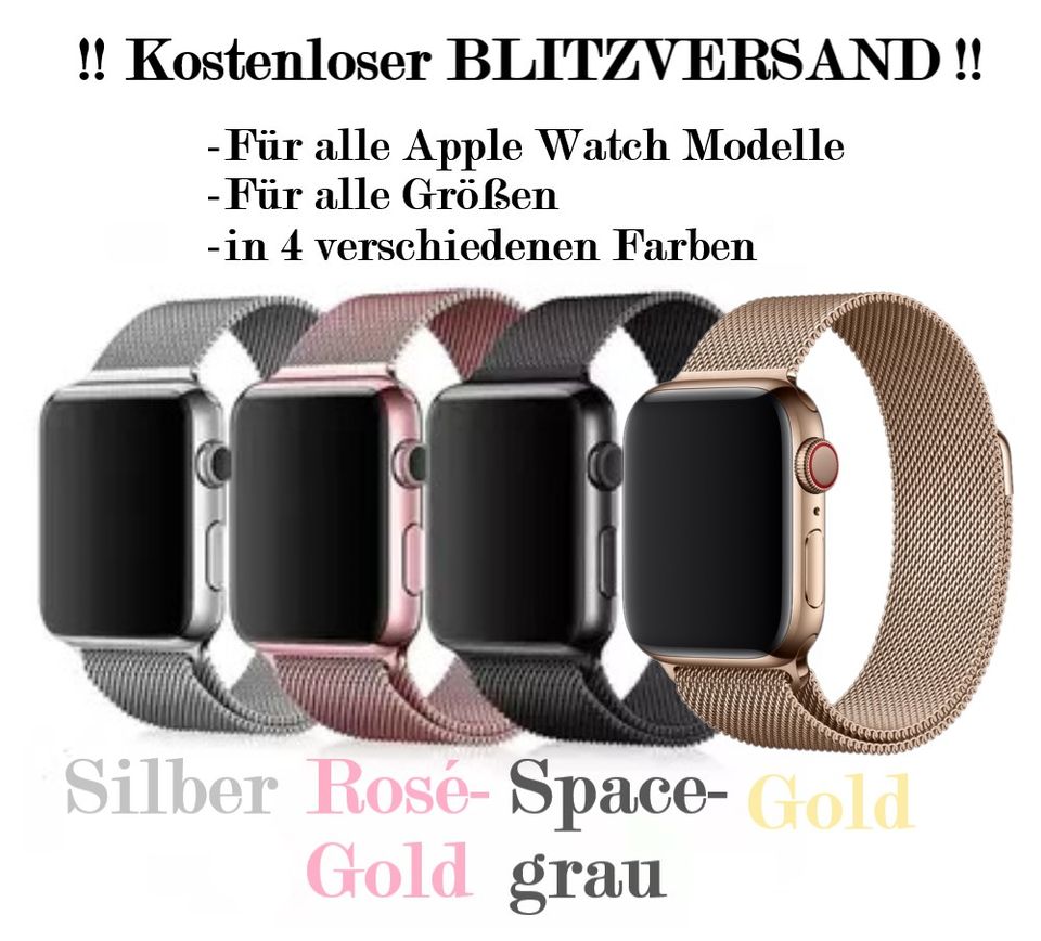 Apple Watch Armband NEU Milanese Edelstahl Nike Sportband Cover in Remscheid