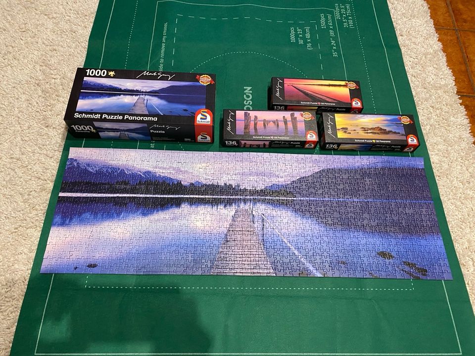 4 x Schmidt Puzzle Panorama Mark gray 136 und 1000 teile land in Eisenach