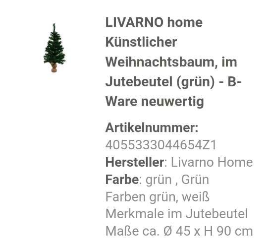 Livarno Tannenbaum wNeu 90h ∅45cm grün UVP 29,95€ in Leipzig