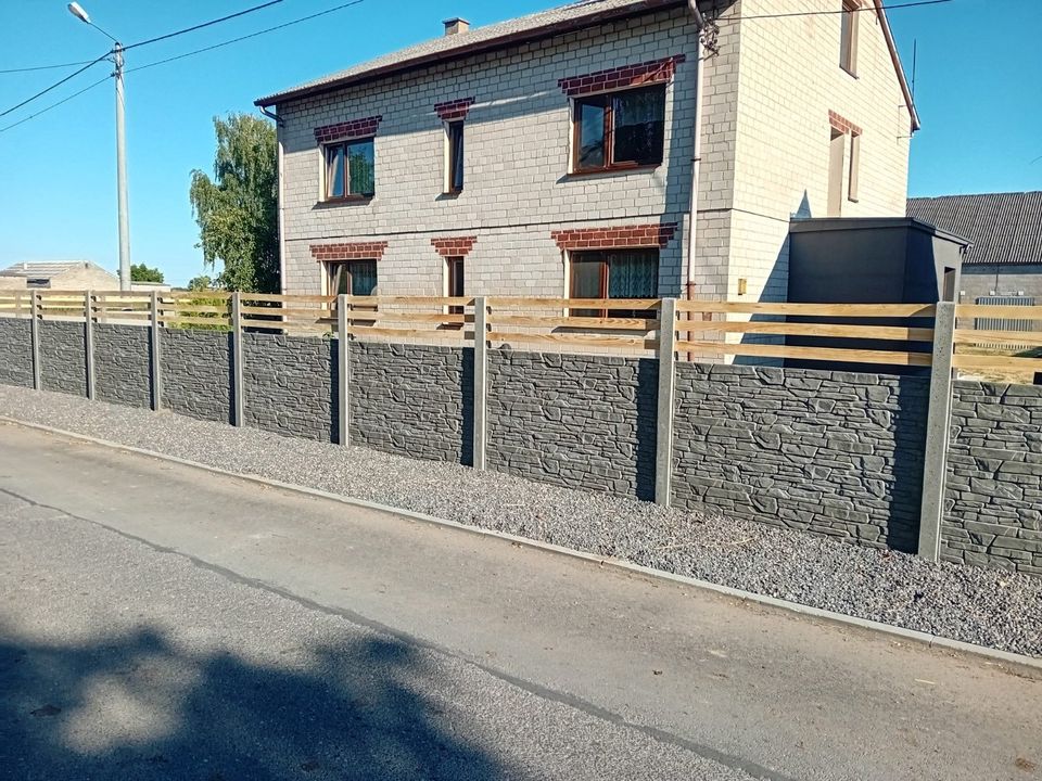 Betonzaun Betonzäune Carport Hochbeet aus Beton Metallzäune in Steinhöfel