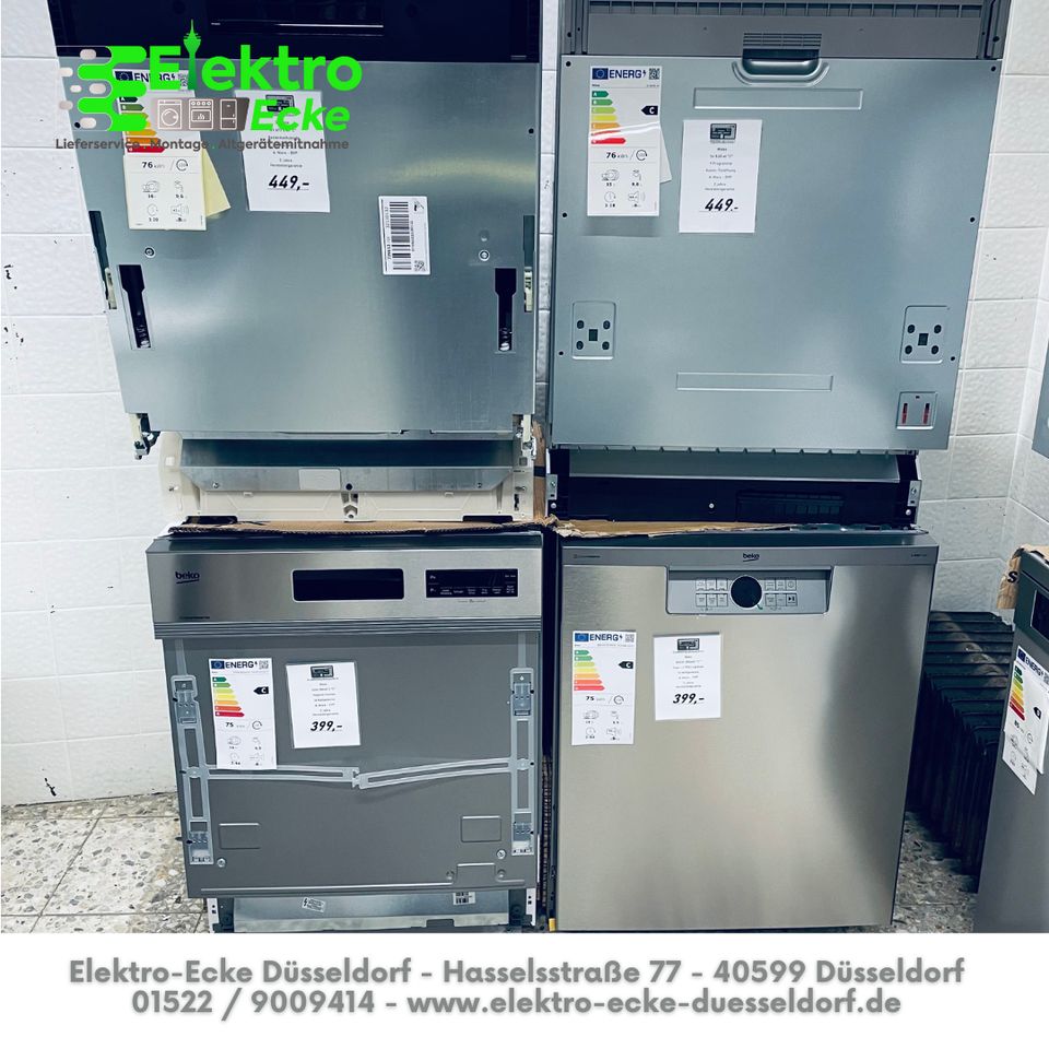 Side by Side Kühlschrank Gefriertruhe Waschmaschine Wäschetrockner Elektroherd in Ratingen