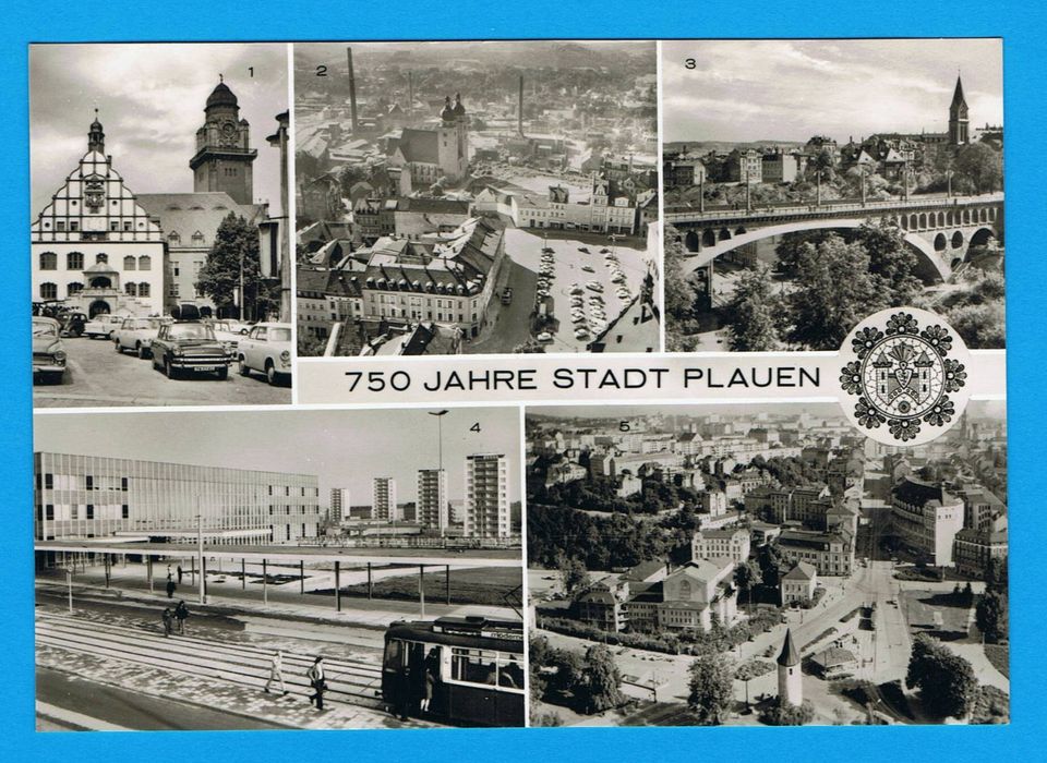 ++++ DDR Alte Postkarte 750 Jahre Stadt Plauen ++++ in Oppach
