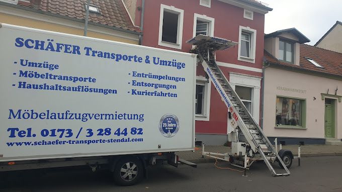 ﻿SCHÄFER - MÖBELAUFZUG / AUSSENAUFZUG / UMZUGSLIFT VERMIETUNG in Stendal