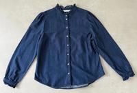 H&M Denim Bluse mit Volants Gr. L Dunkles Jeans Denimblau Bayern - Unterhaching Vorschau