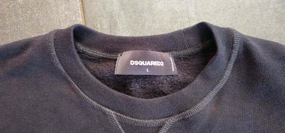 DSQUARED2 Pullover Logo Patch pink Grösse L schwarz NEU in Königswinter