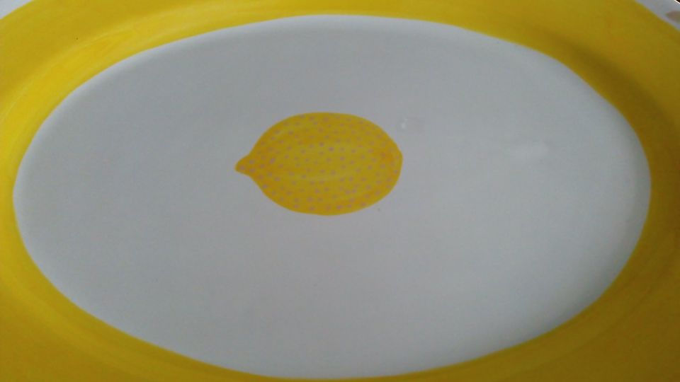 2 Teller und 1 Servierplatte - Motiv Zitrone in Euskirchen