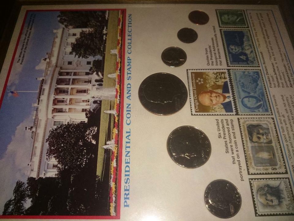 Presidential Coin and Stamp Collection Münze Bild Briefmarke alt. in Hamburg