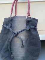 Jeans Tasche Handtasche top stylisch mit farbigem Henkel Hessen - Lohfelden Vorschau