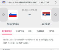 2 Tickets Sloweninen gegen Serbien Bayern - Karlsfeld Vorschau