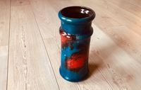 Vase getöpfert. Blau-Rot. Vintage Landhaus Nordrhein-Westfalen - Gelsenkirchen Vorschau