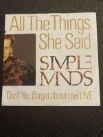 Single 7 Vinyl 45 simple minds /don’t you-all the Thinks she Said Bielefeld - Senne Vorschau