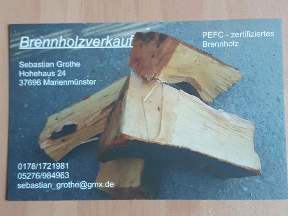 Brennholz, Kaminholz, Scheitholz in Marienmünster